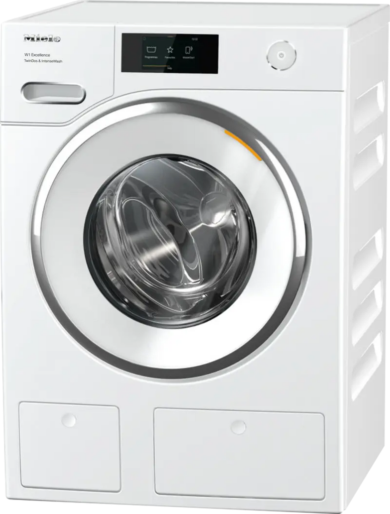 Miele 24" Compact Front Load Washer with 2.26 Cu. Ft. Capacity, CapDosing, TwinDos Automatic Detergent Dispensing, Honeycomb Washer Drum, SoftSteam - White Miele