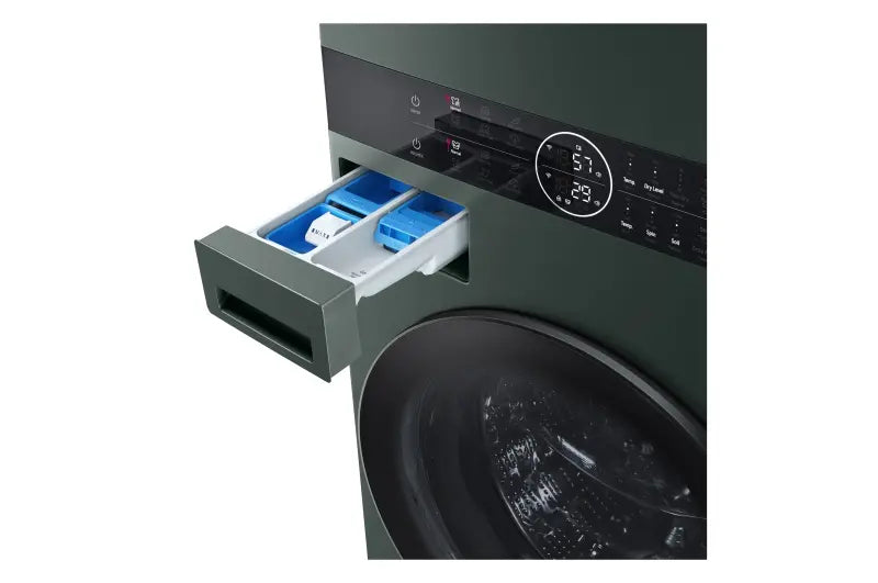 LG Single Unit Front LoadWashTower™ with Center Control™ 4.5 cu. ft. Washer and 7.4 cu. ft. Electric Dryer - Natural Green LG
