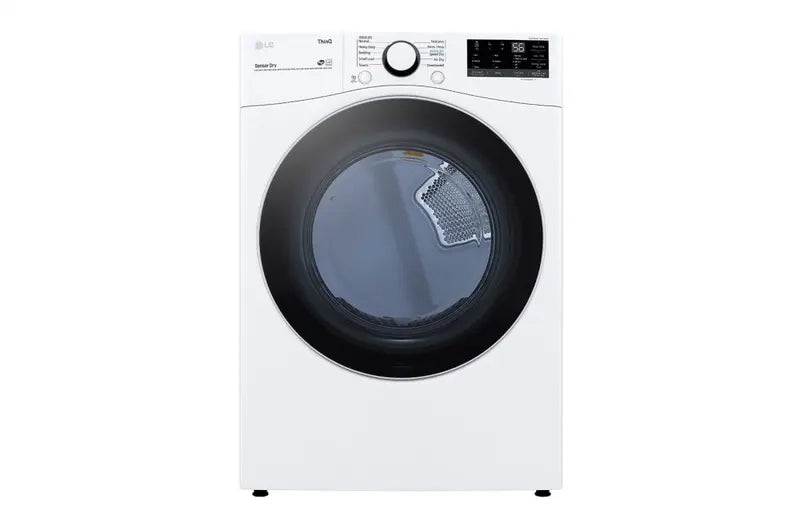 Front of LG 7.4 Cu. Ft. Ultra Large Capacity Front Load Electric Dryer