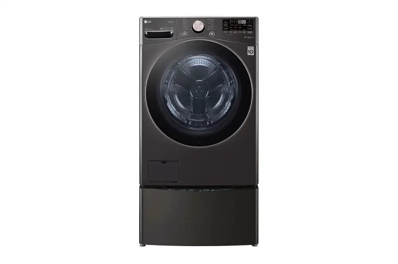 LG 4.5 Cu. Ft.  Ultra Large Capacity Front Load Washer with TurboSteam™, TurboWash™ 360° on pedestal