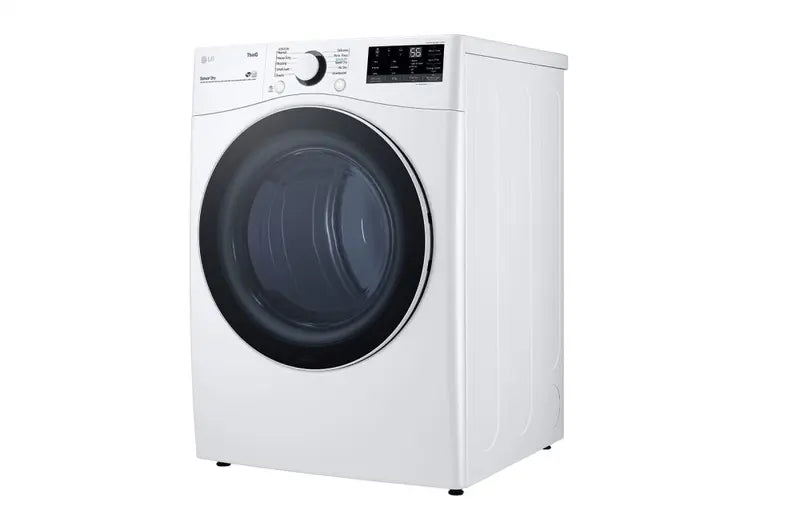 Side angle of LG 7.4 Cu. Ft. Ultra Large Capacity Front Load Electric Dryer