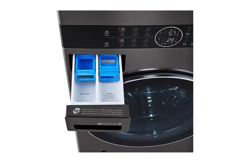 LG Single Unit Front Load LG WashTower™ with Center Control™ 4.5 cu. ft. Washer and 7.4 cu. ft. Electric Dryer LG