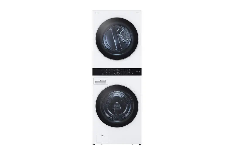 Front of LG WashTower™, 4.5 Cu. Ft. Washer, 7.4 Cu. Ft. Dryer in white