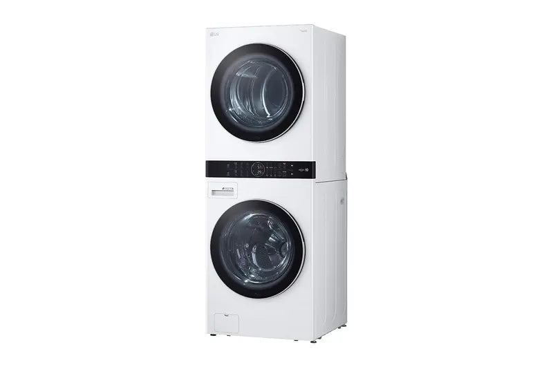 LG WashTower™, 4.5 Cu. Ft. Washer, 7.4 Cu. Ft. Dryer  with Center Control™, TurboSteam™, TurboWash™ 360° - White LG