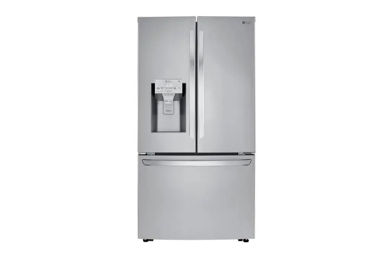 Front of LG 36" 24 Cu. Ft. Counter Depth French Door Refrigerator with External Dispenser and Craft Ice™