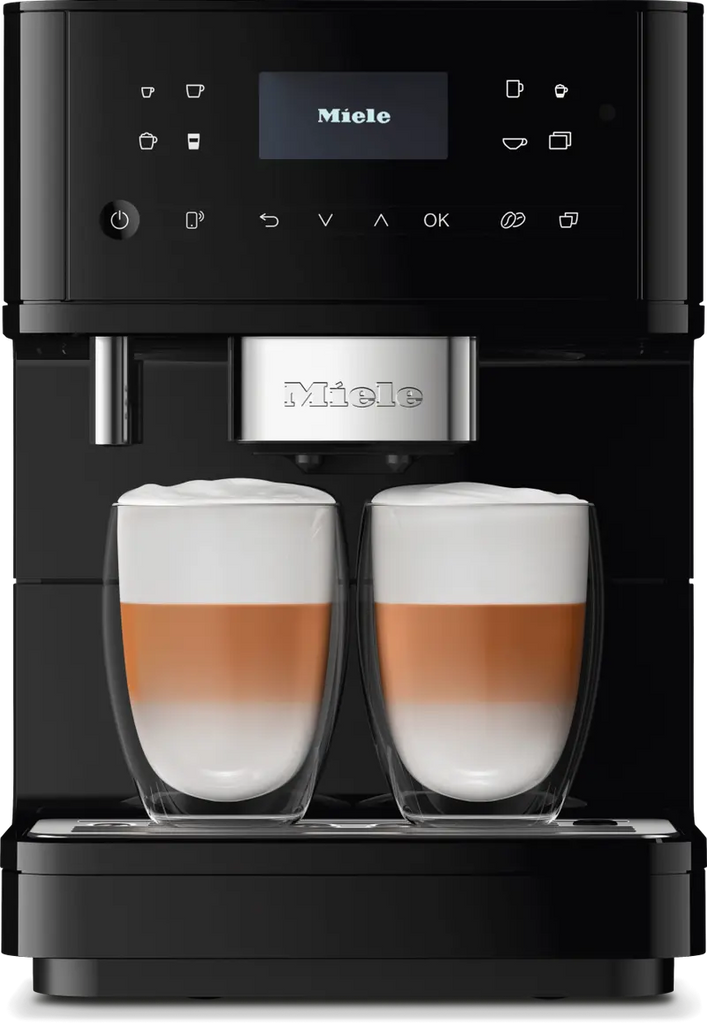 Miele CM 6160 MilkPerfection - Countertop coffee machine With WiFi Conn@ct and a wide selection of specialty coffees for maximum freedom. - Obsidian Black Miele