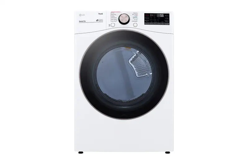 Front of LG 7.4 Cu. Ft. Ultra Large Capacity Front Load Electric Dryer with TurboSteam™
