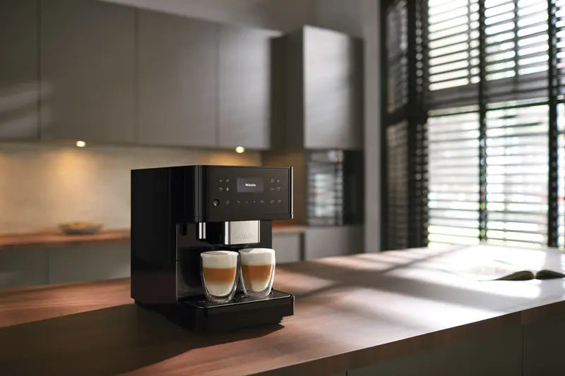 Miele CM 6160 MilkPerfection - Countertop coffee machine With WiFi Conn@ct and a wide selection of specialty coffees for maximum freedom. - Obsidian Black Miele